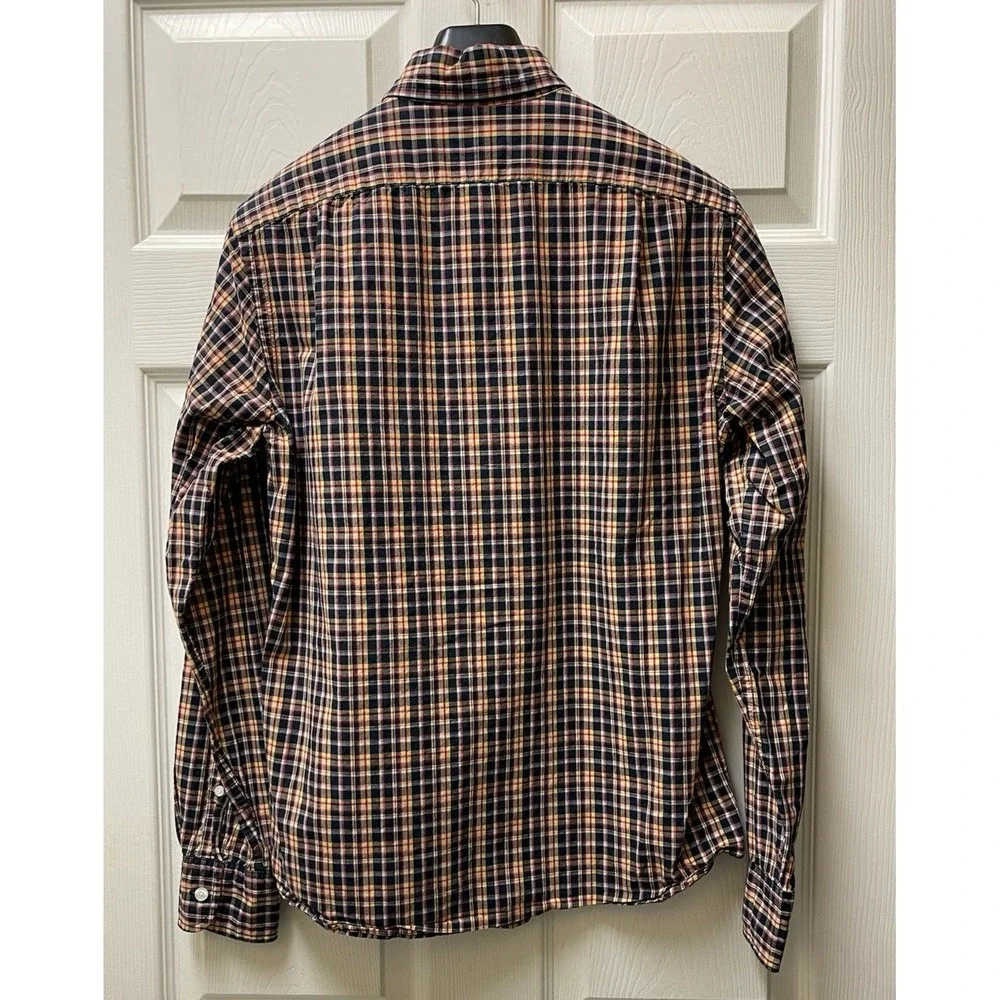 J.Crew-Tailored‎ by J.Crew Men's Small Multicolor Plaid Button Down Cotton Woven